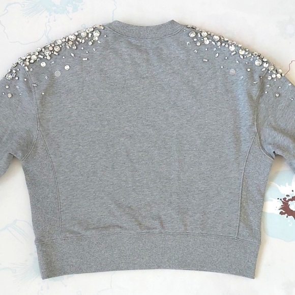 Miumiu  crystal-embellished cropped sweatshirt - Picture 8 of 16